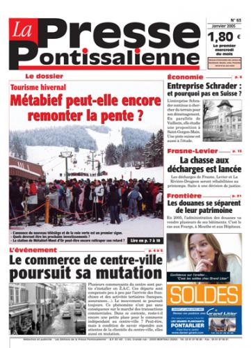 Couverture La presse pontissalienne n°63