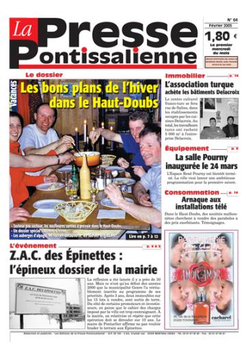 Couverture La presse pontissalienne n°64