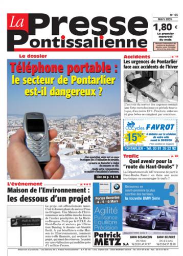 Couverture La presse pontissalienne n°65