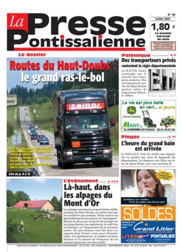 Couverture La presse pontissalienne n°69