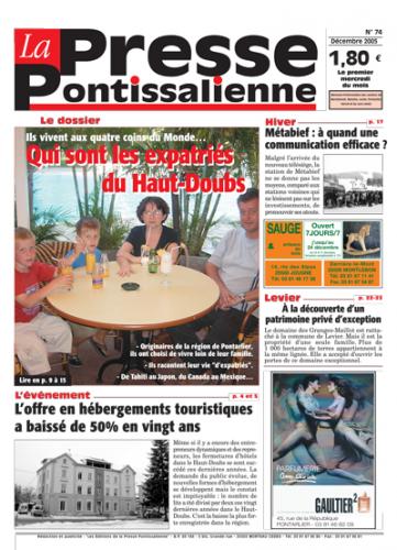 Couverture La presse pontissalienne n°74