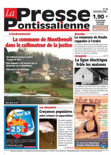 Couverture La presse pontissalienne n°86