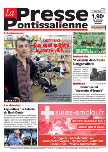 Couverture La presse pontissalienne n°92